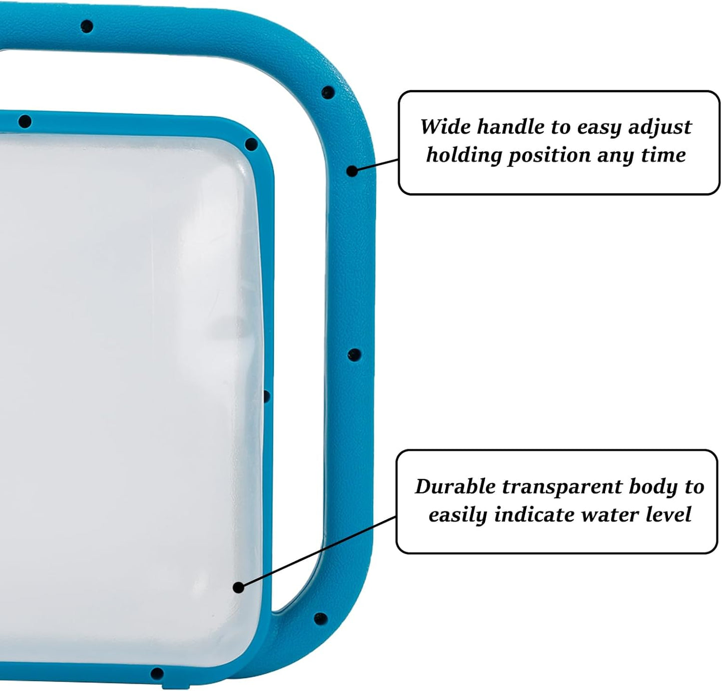 6L Foldable Clear Plastic Watering Can with Rotating Nozzle Long Spout Ideal for Indoor and Outdoor Gardening - Blue