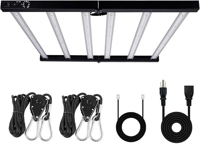 720W LED Grow Lights, Full Spectrum Grow Light, Daisy Chain Plant Bar Style 4x4 Grow Light Foldable & Dimmable for Growing Commercial Hydroponic Growing Lamp 5x5ft Core Coverage