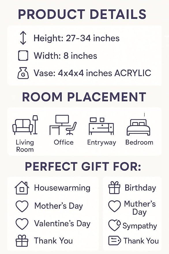 Premium White Phalaenopsis Orchid Plant - Live Double Stem with Amethyst Crystal - Indoor Flowering Houseplant Gift - Perfect for Birthday Anniversary