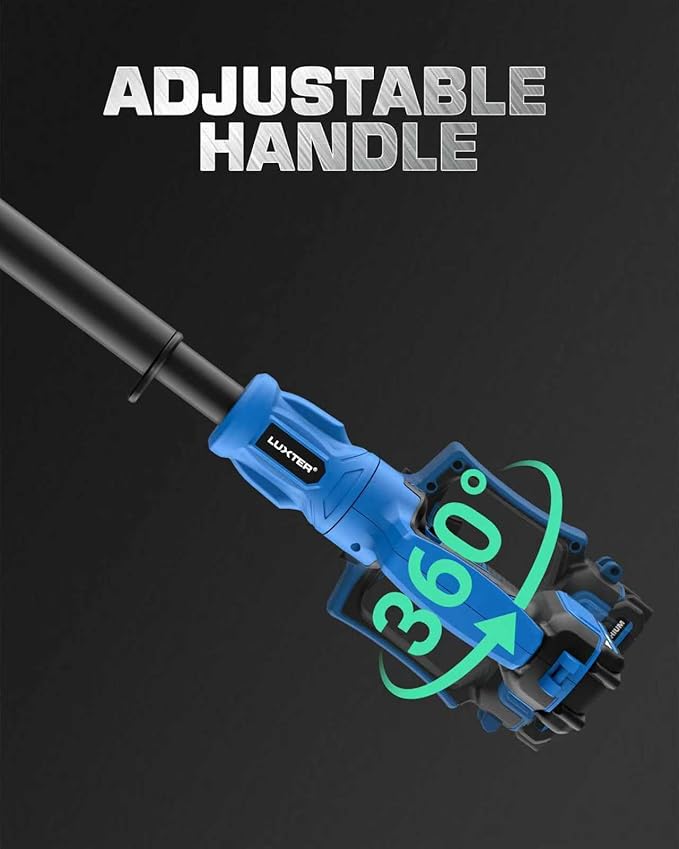 LUXTER 5-in-1 Cordless Pole Saw & Hedge Trimmer Brushless Electric Mini Chainsaw Auto Oiling 15-FT Max Reach Pole Saw for Tree Trimming Trimmer Limb Branch Cutter 2 X 2.0Ah Battery & Charger Include