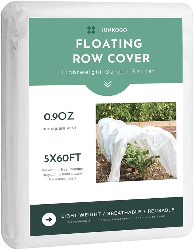 Plant Freeze Protection Cover, 5x60ft Frost Cloth Winter Garden Blanket, Floating Row Cover for Cold Weather and Shade, Perfect for Outdoor Vegetables, Trees, Greenhouse