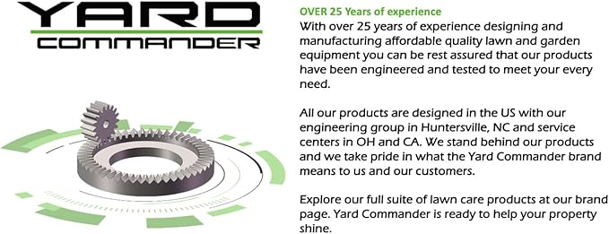 Yard Commander - 400LB Heavy Duty Tow Behind ATV Trailer Steel Dump Cart - 10-Cubic Feet Capacity - Garden Utility Trailer - Trailers with Removable Tailgate for Riding Lawn Mower Tractor