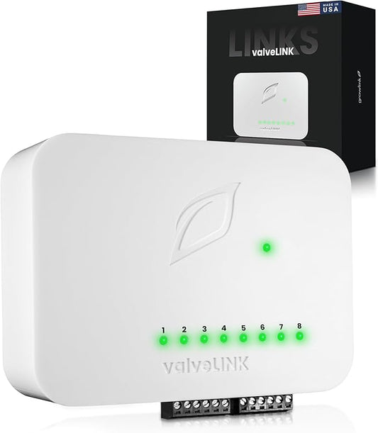 valveLINK 8-Channel Irrigation Controller – Automates Valves for Watering & Crop Steering in Controlled Environment Agriculture – Manual or Automatic Operation via Sensors, Timers, Schedules