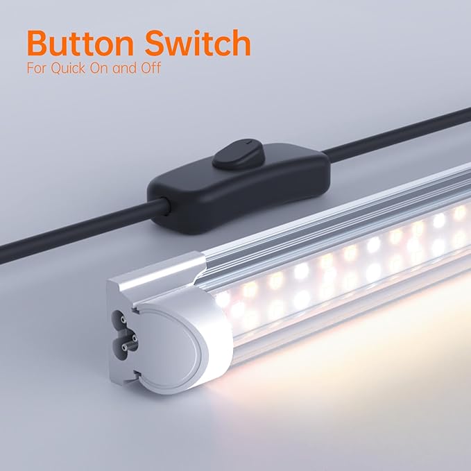 Bstrip Indoor Greenhouse with Grow Light, Large Plant Shelf with 8 Pack T8 Full Spectrum Plant Lights and Cover, mini Greenhouse for Indoor Plant, Seed Starting (58" L x 13.8" W x 59" H)