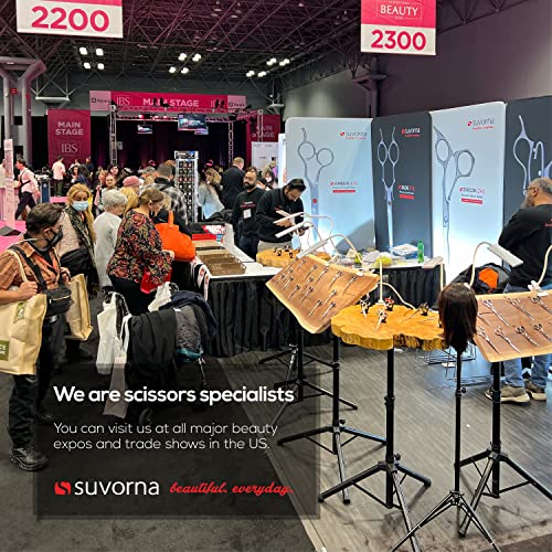 Suvorna 6.5โ Thinning Shears for Hair Cutting, Trimming and Styling. Stainless Steel Texturizing Shears, blending shears and Layering Scissors for Cutting Hair for Women, Men and Adults