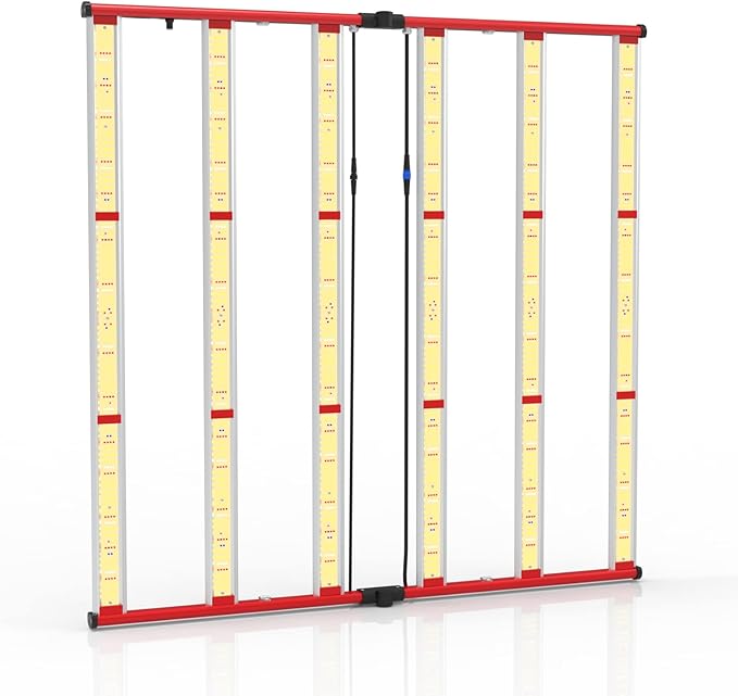 AGLEX 600W LED Grow Lights, Full Spectrum Grow Light with UV IR, Daisy Chain Plant Bar Style Grow Light Foldable & Dimmable for Indoor Growing Commercial Hydroponic Growing Lamp 5x5ft Core Coverage