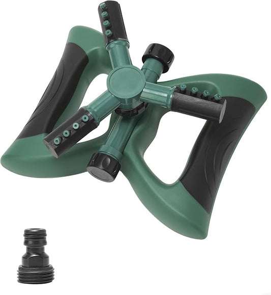 Garden Sprinkler for Large Area, 360°Rotating Lawn Sprinklers,Irrigation Grass Water Sprayer System, Garden Hose Sprinkler for Yard(Green)