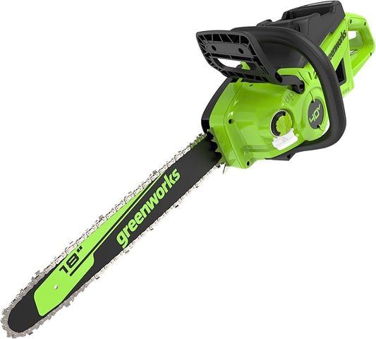 Greenworks 40V 18" Brushless Cordless Chainsaw (Great For Tree Felling, Limbing, Pruning, and Firewood / 75+ Compatible Tools), Tool Only