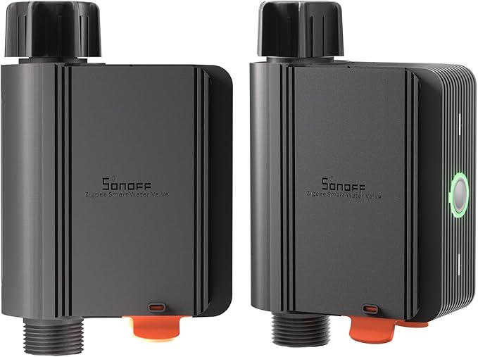 SONOFF Zigbee Sprinkler Timer, Gateway Required, Smart Controller Voice Control with Alexa and Google Home, Automate Irrigation for Garden, Lawn, Pool, Outdoor Watering, SWV-NH, Black 2 Pack