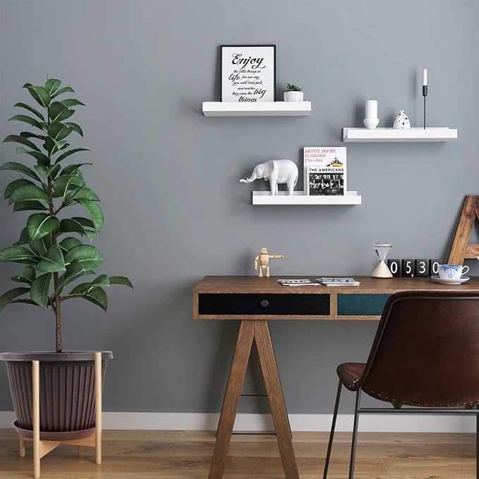 Large-Planter-Indoor-Outdoor Plant Pots, 16 inch 4 Pack Plastic Flower Pots with Saucer And Drainage Holes, Modern Garden Planters For Planting Medium Large Plants, Decorative Resin Garden Pots