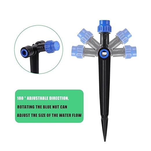 Drip Irrigation Emitters,with Adjustable 360 Degree Water Flow Drippers Atomization Sprayer for 1/4 inch Tubing,Garden Drippers Sprinker for House Garden Watering System (36pcs-Atomization Sprinker)