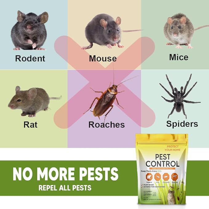 Pest Control, Rodent Repellent, Mouse Repellent, Spider Repellent, Mice Repellent Indoor, Rat Repellent Outdoor, Peppermint Balls for Rodents, Ants, Roach, Pest Repellent,Safe for Kids and Pets-8P