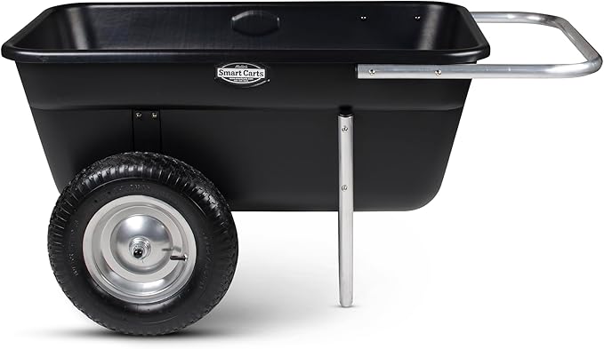 Smart Carts Premium Yard Cart - Strong, Lightweight, and Perfectly Balanced (16" Air Filled Wheels)