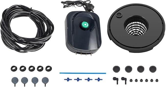 VEVOR DWC Hydroponic System, 5 Gallon 4 Buckets, Deep Water Culture Growing Bucket, Hydroponics Grow Kit with Pump, Air Stone and Water Level Device, for Indoor/Outdoor Leafy Vegetables