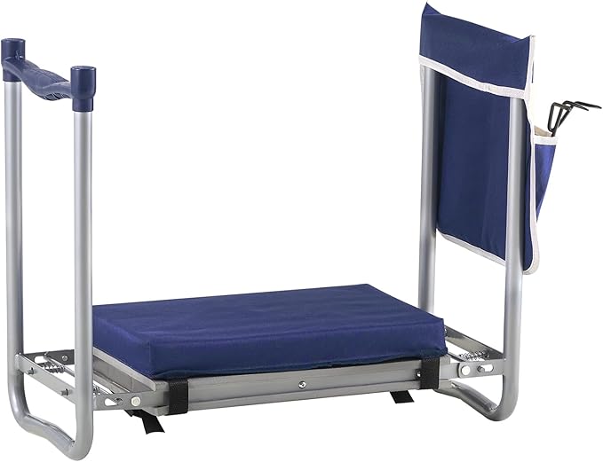 VEVOR Large Folding Garden Kneeler and Seat Heavy Duty, Widened 10" EVA Foam Pad, Portable Garden Stool with Tool Bags, Gardening Bench to Relieve Knee & Back Pain, Gifts for Seniors, Women, Parents