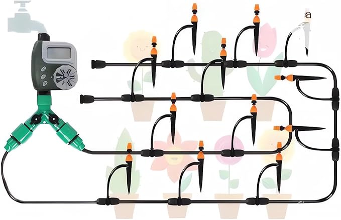 Generic Sprinkler Timer Garden Hose Programmable Water Timer Drip Irrigation System Green