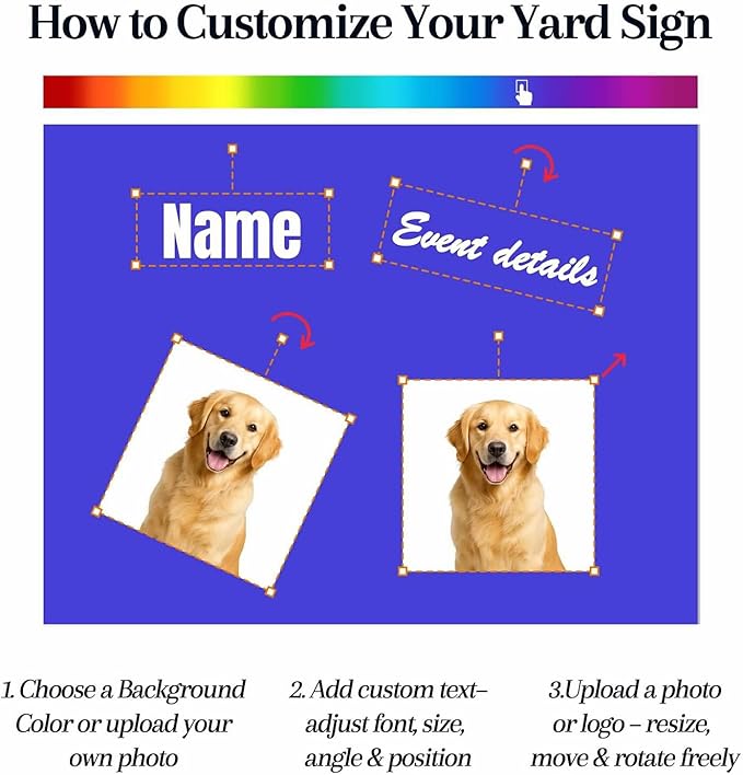 Custom Yard Sign with Stake – 18x24 Personalized Outdoor Sign for Events, Business and Birthdays – Durable 4mm Weatherproof Corrugated Plastic