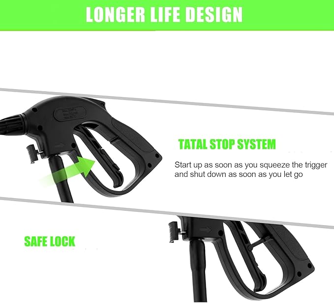 5000PSI Pressure Cleaner 2025 2.8GPM High Power Cleaner with 4 Pressure Nozzle and Soap Bottle for Home, Car Washing, Fence Cleaning, Patio (Light Green)