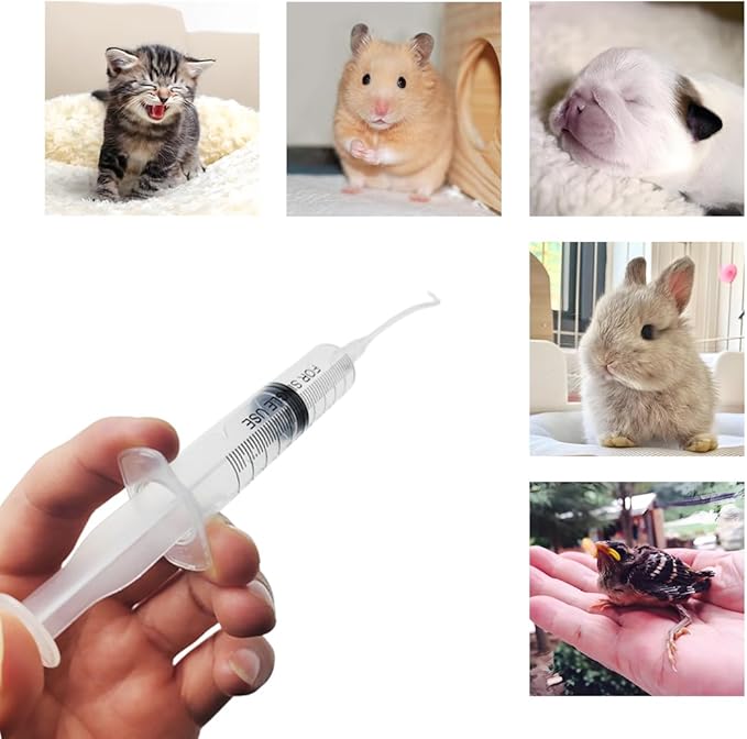 11pcs Puppy Kitten Feeding Tube Kit for Small Animals and Clear Feeding Syringe 5/10/20/30/60ml, Clear Feeding Tube, Syringe Bulb for Puppy Kitten Nestling Feeding Tools