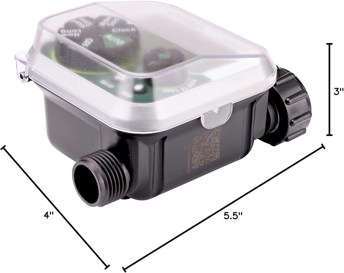 Raindrip Digital Hose-End Automatic Water Timer, Connects to Garden Faucets and Hose Bibbs, with Back-Lit LCD Screen for Drip Irrigation, Garden, Self-Watering, Grey