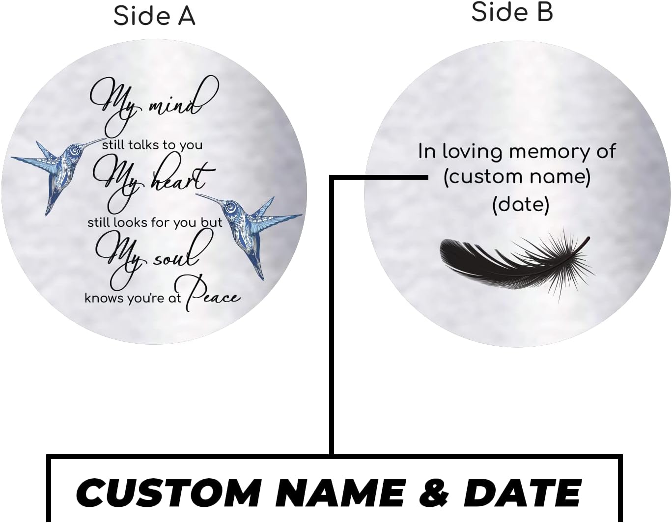 Personalized 36" Bereavement Wind Chimes for Outside, Memorial Gift in Remembrance of a Loved One, Sympathy Gift for Loss of Mother Father Husband, Garden Patio Decor