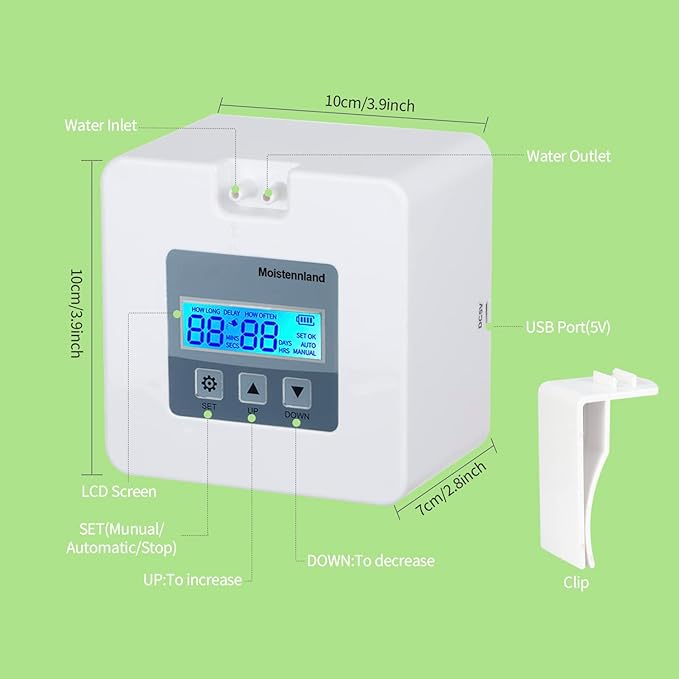 Upgraded DIY Automatic Drip Irrigation Kit, 15 Potted Houseplants Support, Indoor Watering System for Plants, with Digital Programmable Water Timer