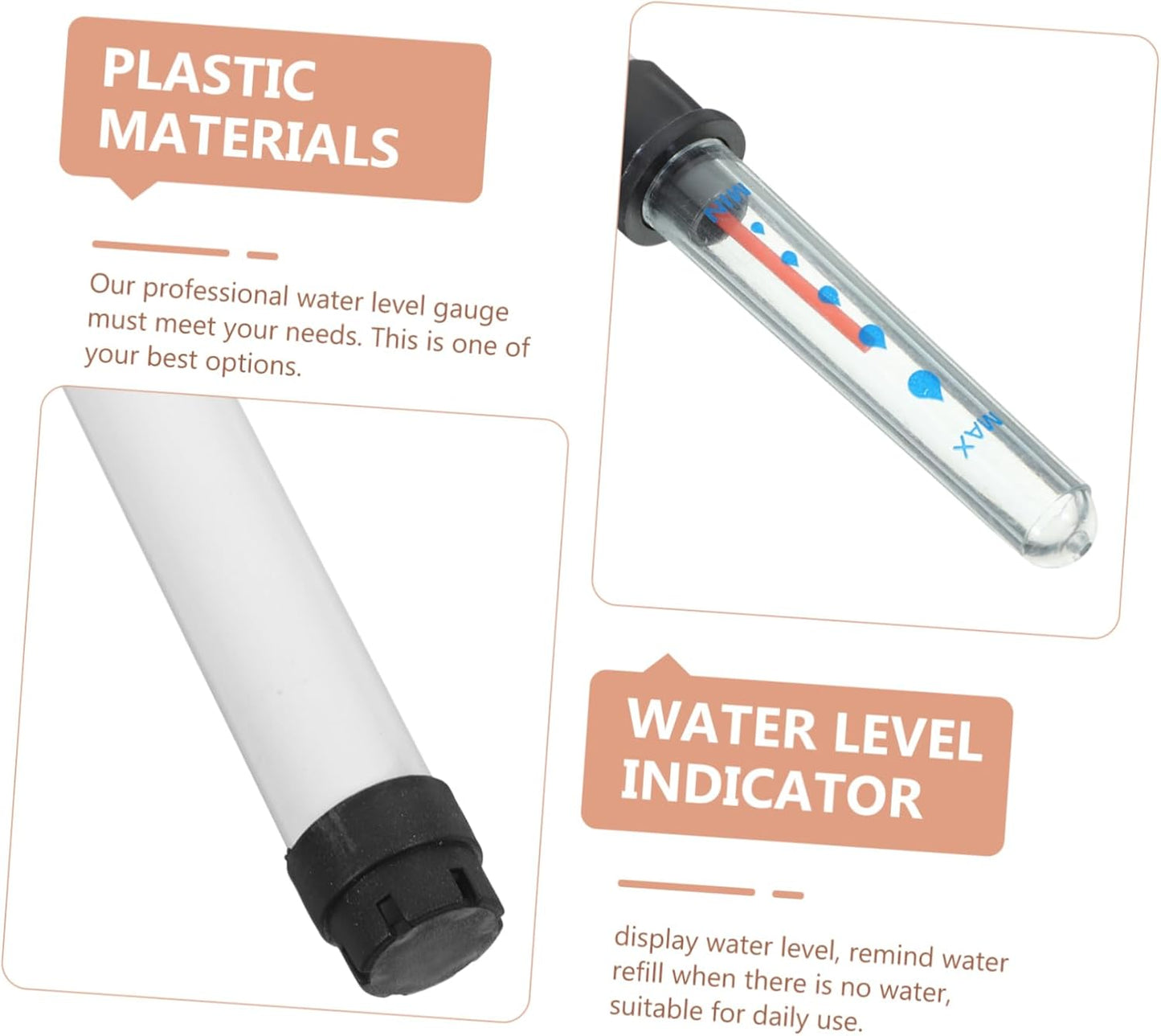 Angoily 2pcs Water Level Indicator Gardening Water Level Meter Plant Buoy Flower Pot Water Gauge Moisture Meter House Plant Pots Water Moisture Tester Suite White Scale Plastic