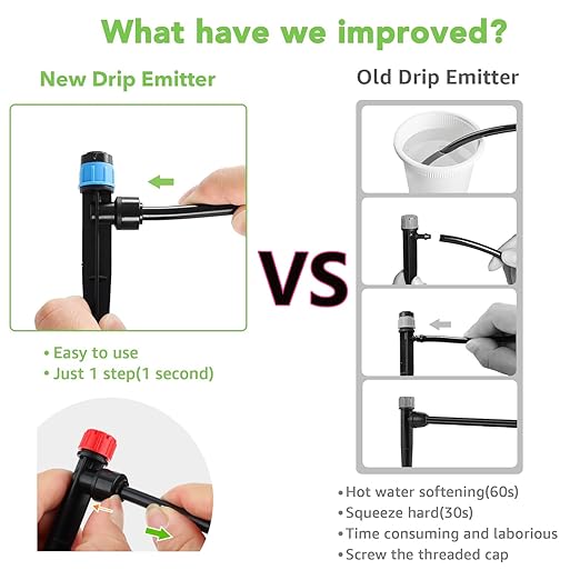 82Ft(25m) Quick-Connect Drip Irrigation System kit,Automatic Garden Irrigation System for Lawn Garden Greenhouse Automatic Irrigation Equipment,1/2 "with 1/4" Irrigation Pipe and Drip Irrigator