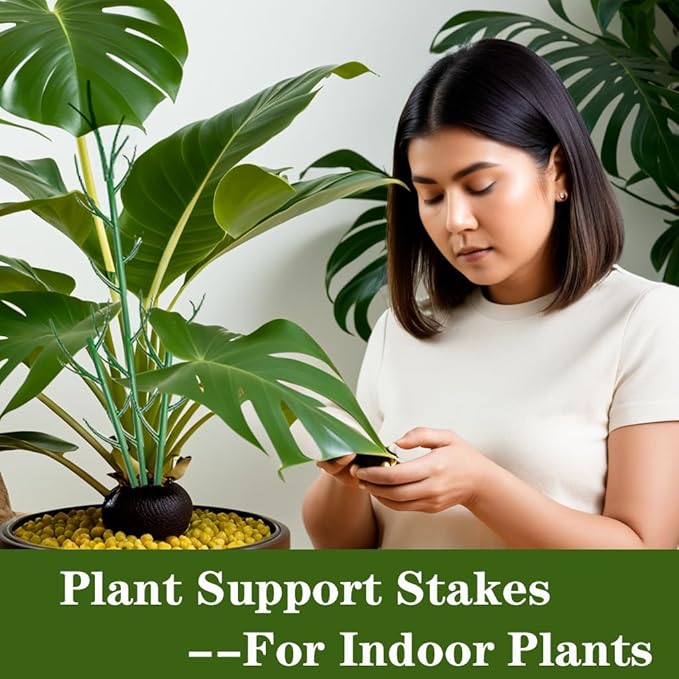 Monstera Plant Support Stakes, 8 Pack Stackable Garden Trellis Climbing Plant Support Structures with Extension Poles for Indoor Outdoor Potted (39.4''- 8 Pack)