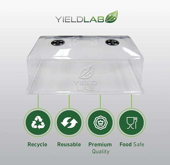 7 Inch Propagation Dome - 5 Pack Humidity Vented Domes – Plant Growing Dome for Seedling, Germination, Soil & Hydroponic Horticulture