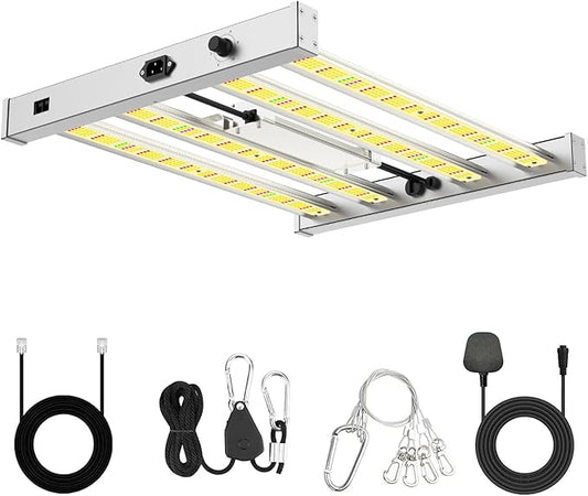 Phlizon Pro 2000 240W LED Grow Light 3x3ft 4x4ft Full Spectrum LED Grow Lights with 1152pcs SMD Led 2.8 µmol/J Dimmable Daisy Chain Plant Grow Lamp for Indoor Plants Veg and Bloom
