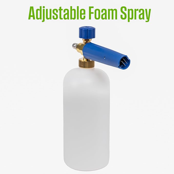 Westinghouse Auto Pressure Washer Accessory Kit; Auto Foam Soap Cannon with Quick Connect, Microfiber Wash Mitt, Auto Detailing Towel; Fits Most Gas and Electric Pressure Washers