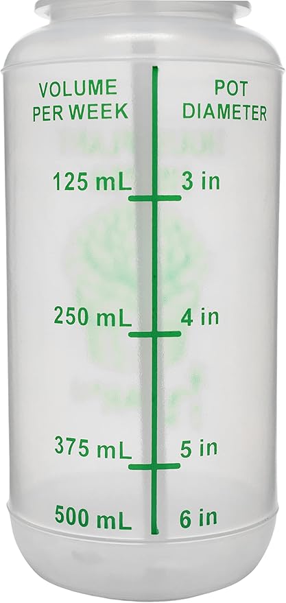 hBARSCI 2PK Houseplant Helper Plant Water Bottle, 16oz -Weekly Irrigation Scale Printed on Side - Plant Watering Devices, Succulent Watering Bottle, Indoor House Plant Waterer, Seed Tray Watering Can