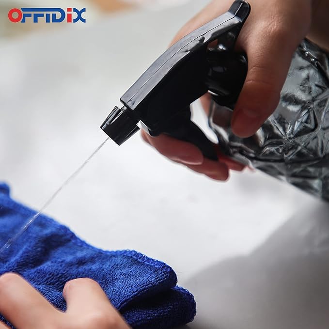 OFFIDIX Glass Spray Bottle, Fine Mist Plant Mister, Handheld Pressure Watering Can,Adjustable Nozzle Glass Spray Bottle,0.43L/15.17oz Handheld Spray Bottles for Garden Plants Cleaning Solutions(Gray)