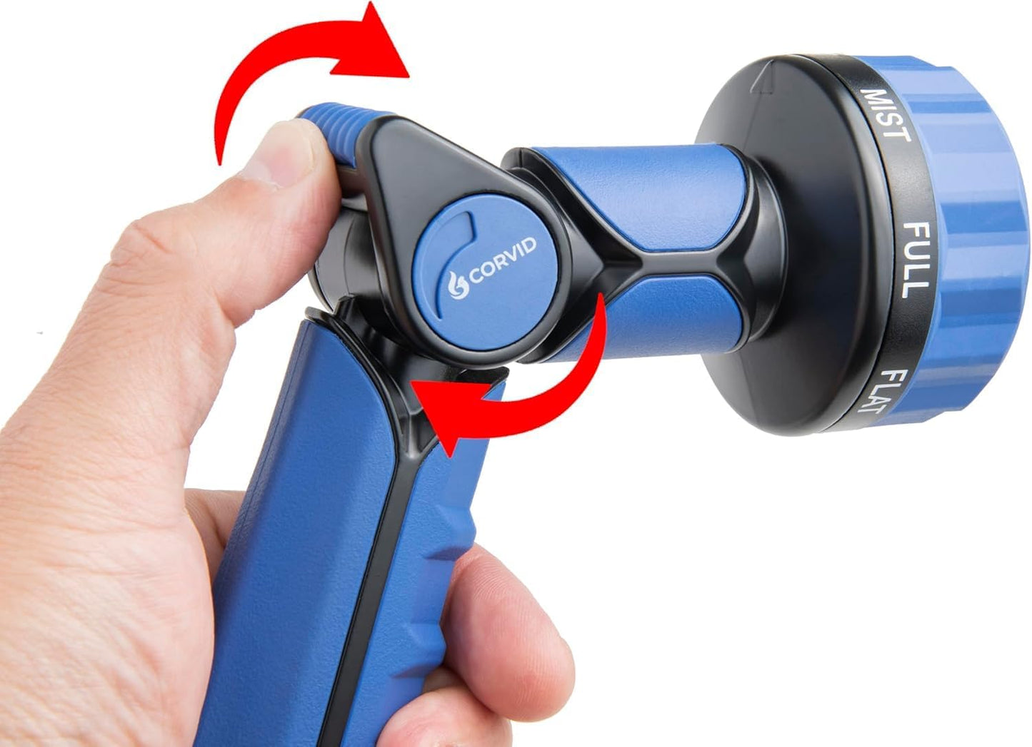 3-Pack Corvid Thumb Control Nozzle - 8-Pattern Heavy-Duty, Durable Spray for Watering, Cleaning, and More