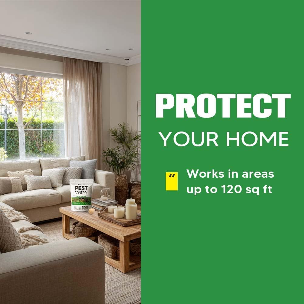 Pest Control, Rodent Repellent, Mouse Repellent Indoor/Outdoor, Peppermint Oil to Repel Rats, Roaches, Ants, Spiders & Moths, Mice Deterrent That Works for House, 3 Months Protection-8P