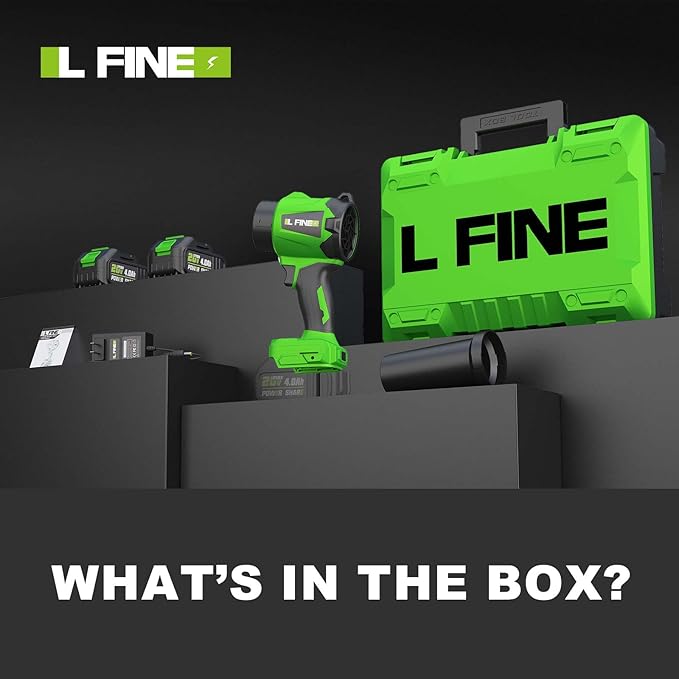 Leaf Blower Cordless - Lightweight Electric Handheld Blower with Battery and Charger, 3 Speed Mode, Blowers for Lawn Care, Patio Cleaning, Dust Cleaner (Dark Green)