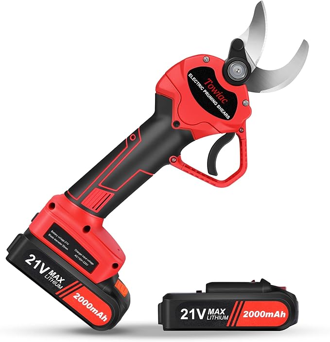 Electric Pruning Shears,Professional Cordless Tree Branch Pruner with 2PCS Lithium Battery and Matching Tools,30mm (1.2″) Cutting Diameter