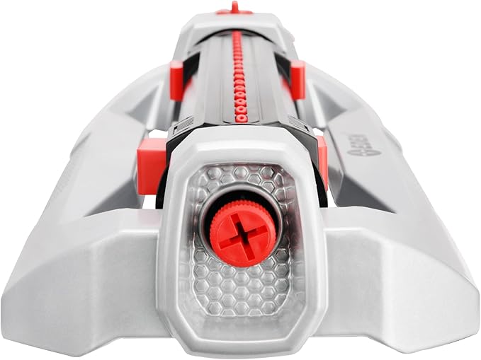 Eden 94095 Heavy Duty Turbo Oscillating Sprinkler, Covers Up to 4,000 sq. ft., 18 Precision Nozzles, Weighted Aluminum Base, Adjustable Range, Flow Control, Width Adjustment Tabs, Quick Connect Bundle