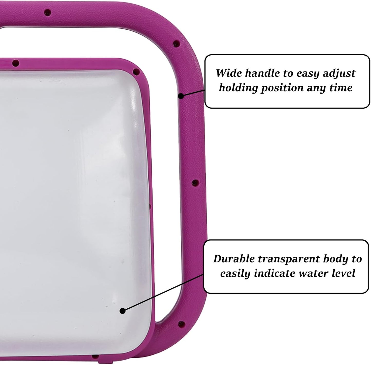 6L Foldable Clear Plastic Watering Can with Rotating Nozzle Long Spout Ideal for Indoor and Outdoor Gardening - Purple