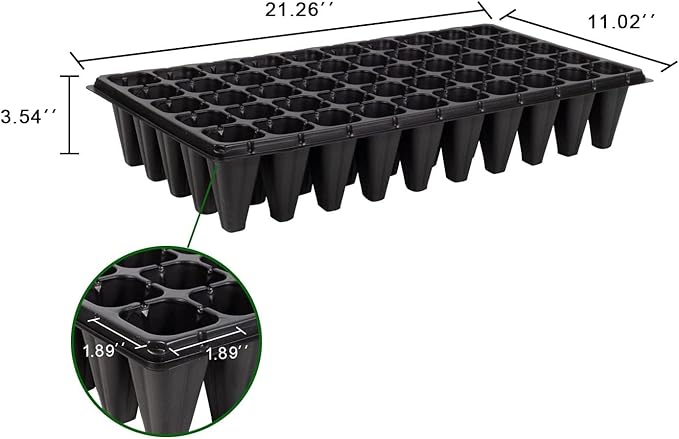 Nothers RooTrimmer 50 Cell, 10pcs-Pack Thick Durable Seedling Plastic Nursery Trays (GGQB50, 10/20) 1