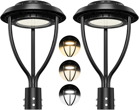 Outdoor LED Post Top Light (Tunable CCT, 100 Watt-2Pack)