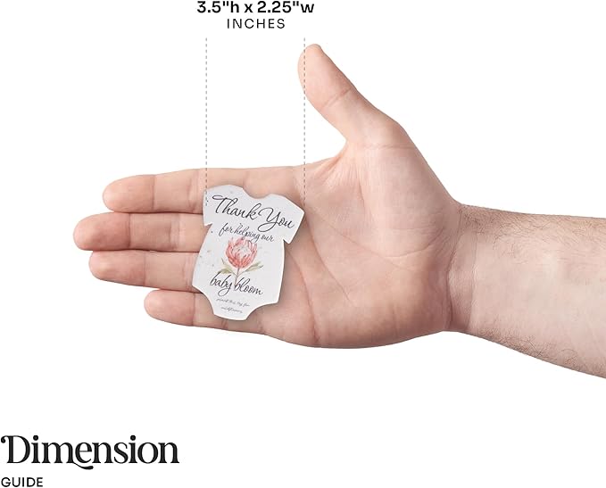 Onesie Seed Paper – 15 Protea Baby Shower Favors for Guests with Wildflower Seeds, Writable & Plantable, Baby Shower Gifts for Guest