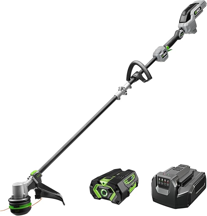 EGO POWER+ String Trimmer, Battery Powered, 15" Trimmer for Weeds and Grass with POWERLOAD, Includes 56V 4.0Ah Battery and Charger - ST1523S