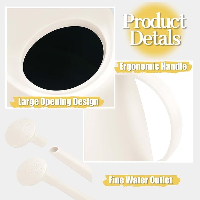 Watering Can for Indoor Plants, Small Watering Cans for House Plant Garden Flower, Long Spout Water Can for Outdoor Watering Plants 1.8L 1/2 Gallon