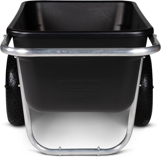 Smart Carts Premium Yard Cart - Strong, Lightweight, and Perfectly Balanced (16" Flat Free Wheels)