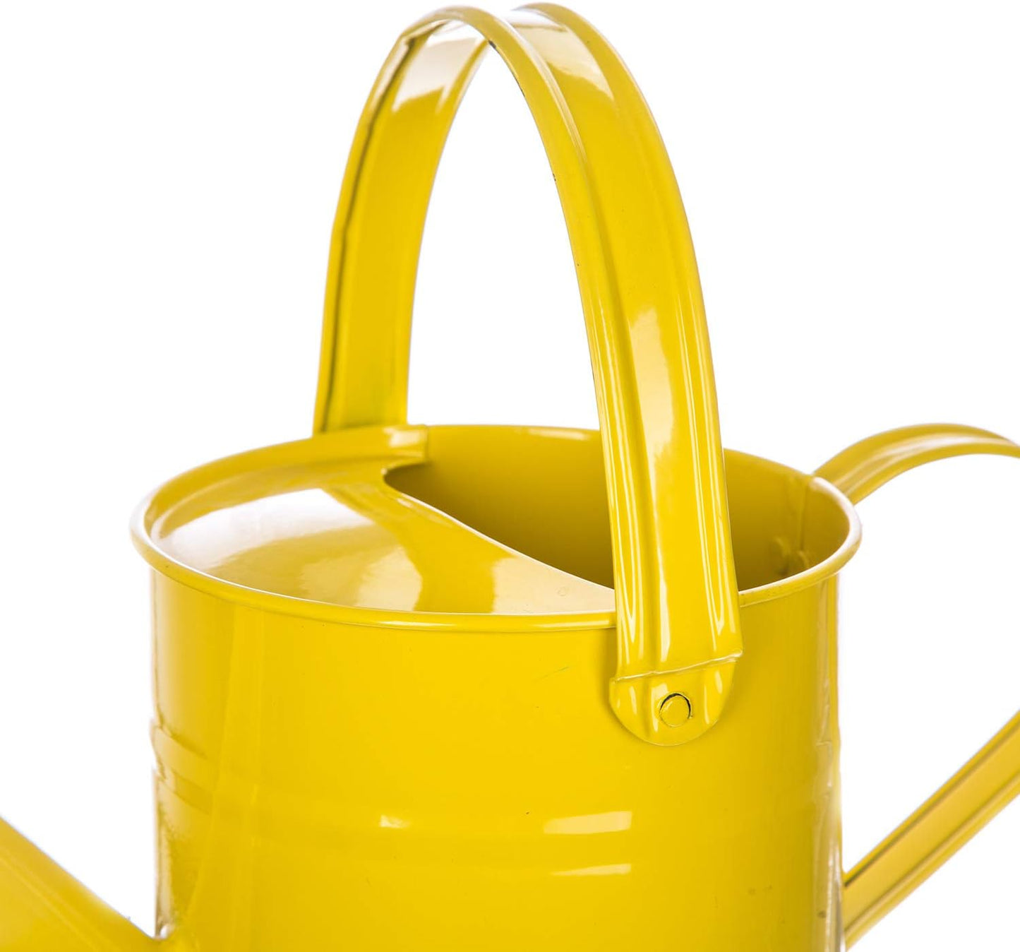 Topadorn Watering Can for Indoor Plants, Outdoor Garden Metal Watering Pot with Handle and Rosehead Modern Style, 11.4”W x 4.72”D x 8.66”H, 55 Oz.,Yellow