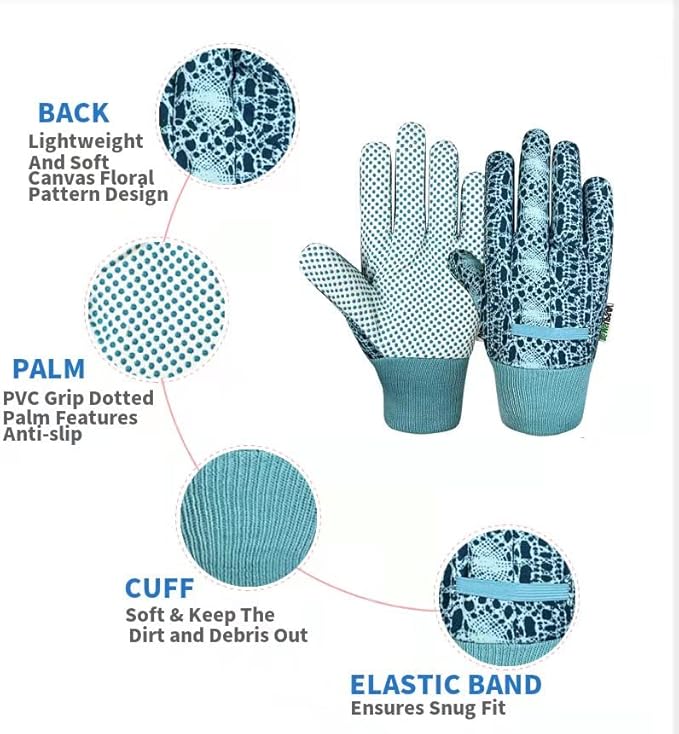 Thorn Proof&Puncture Resistant Gardening Gloves with Grip,Garden Gloves for Women, Leather Work Gloves,Gifts