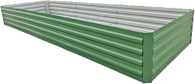 12.3 * 4 * 1.5FT Galvanized Raised Garden Bed,Horticultural Planting Box, Large DIY Planting Boxes, Large Metal Flowerpot Steel Kit