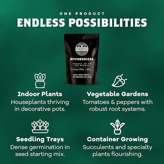 DYNOMYCO Granular Mycorrhizal Fungi Inoculant, 340g / 12oz – Boosts Root Growth, Yields & Nutrient Uptake – 900 Propagules/g, Concentrated Granules, & OMRI Listed – Biofertilizer for Plant Growth
